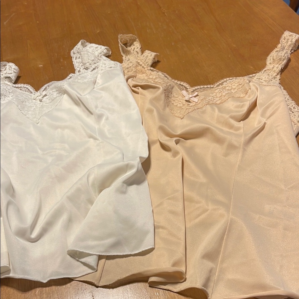 Olga Chemises & Slips White and Cream Soft Stretch
